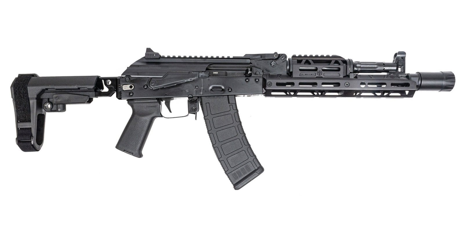 PSA AK-105 Pistol w/ SBA3 Brace, JL Billet Rail, Hinged Dustcover ...