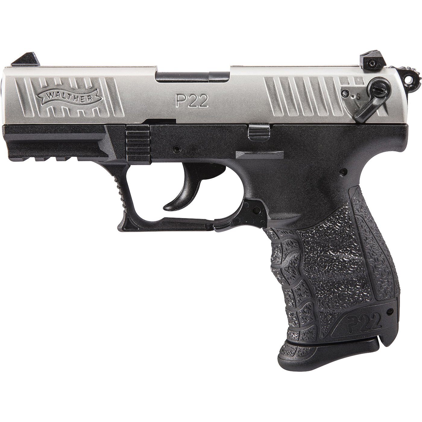 Walther P22 Q .22lr Pistol, Black/Stainless - 5120725